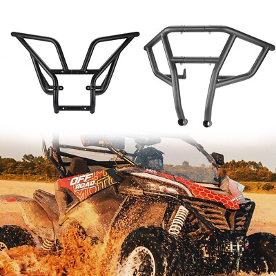 Heavy Duty Steel Front & Rear Bumper Brush Guard For 2020-2024 CFMOTO ZForce 950