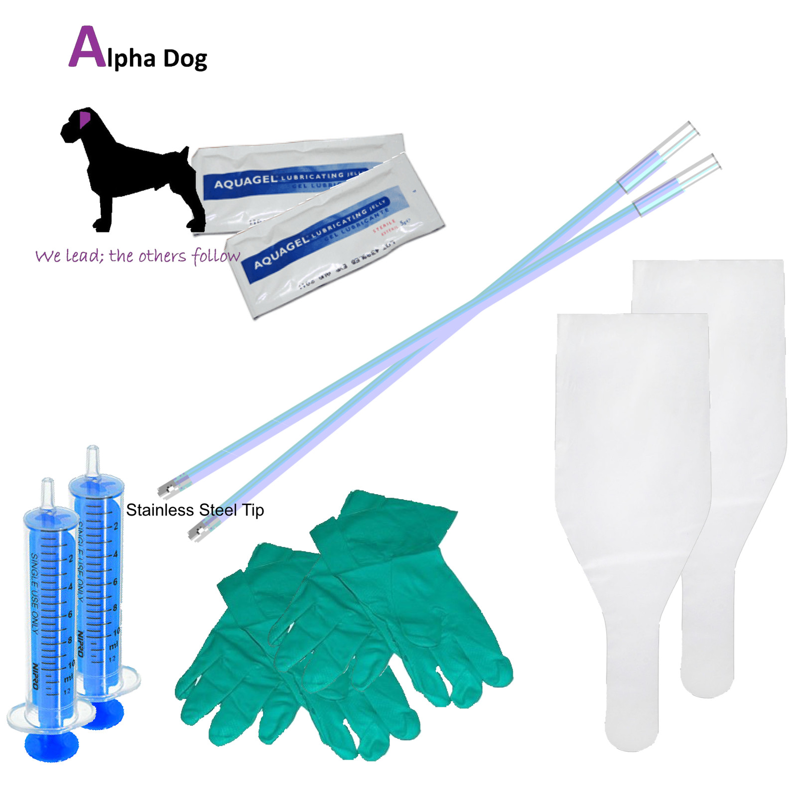 Canine Blue Flexible Deluxe AI Breeding Kit Artificial Dog Insemination Tube Rod eBay