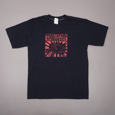 The Trailer Park Tornados Mens Large Black Short Sleeve T Shirt Punk Big Neck