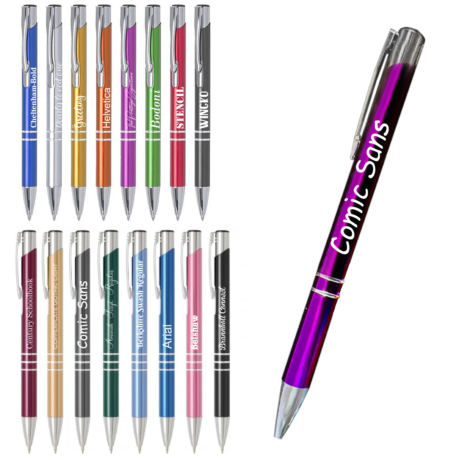 Personalised Pen Promotional Your Message Premium Quality Laser Engraved Gift
