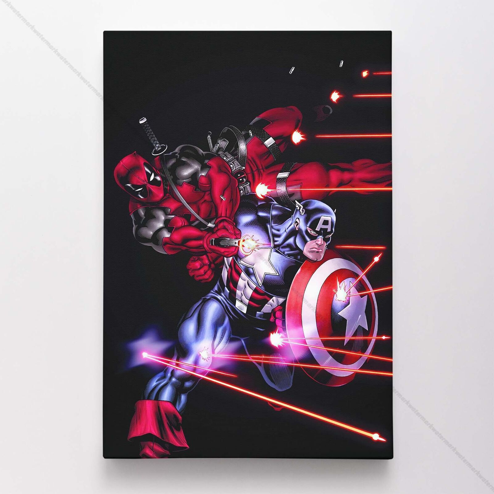 Deadpool & Captain America Poster Canvas Vol 4 #34 Marvel Comic Book Art Print
