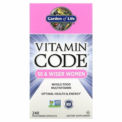 Vitamin Code, Мультивитамины из цельных продуктов для женщин от 50 лет и старше, 240 вегетарианских капсул
