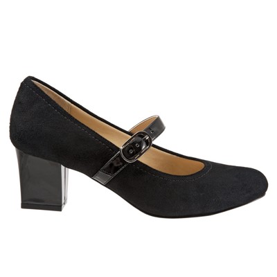 

Trotters Candice T1650-006 Женские черные кожаные туфли-лодочки на липучке Туфли на каблуке 11, Черный, Trotters Candice