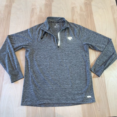ひらー Cheetah Performance Men's Medium Gray Pullover 1/4 Zip Light