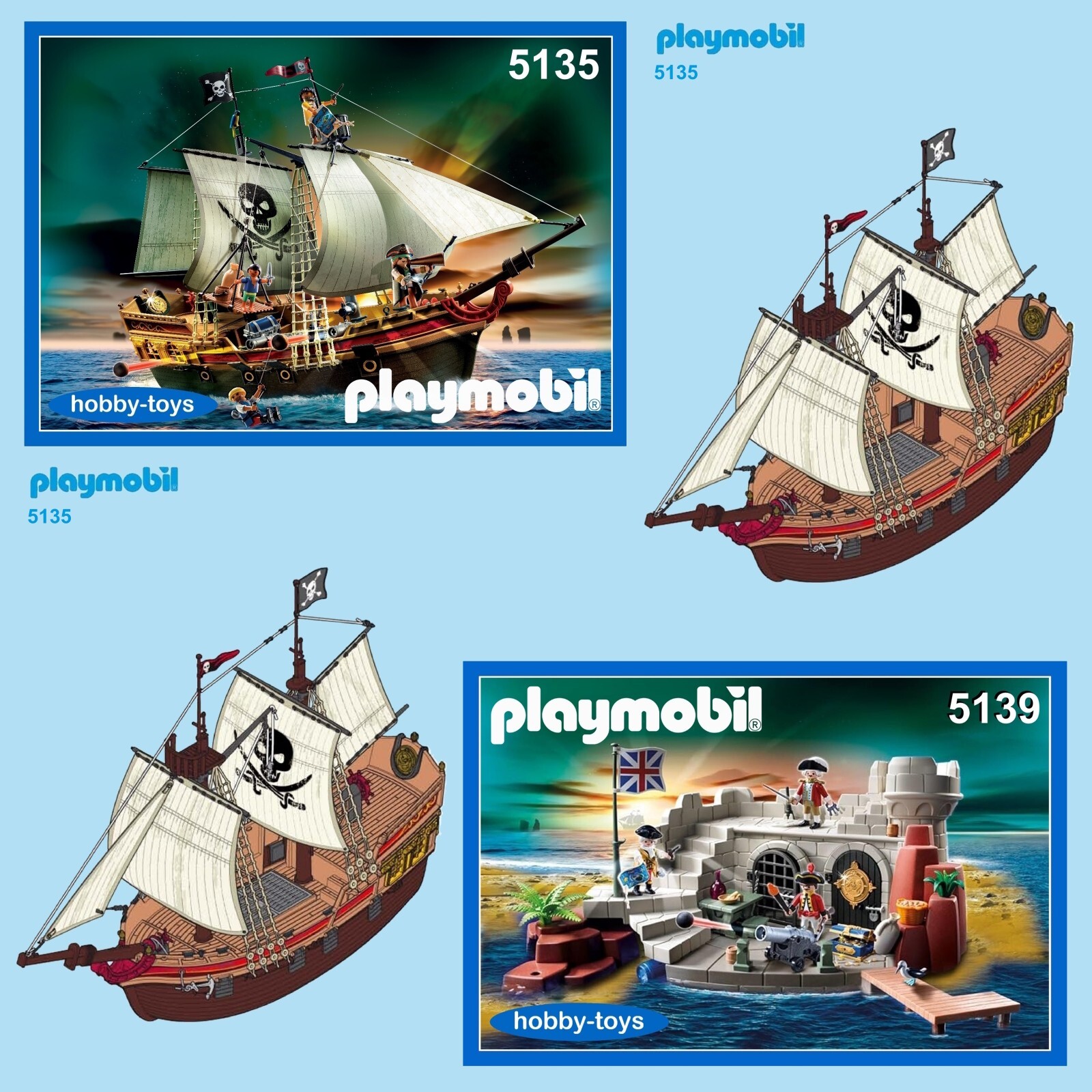 PLAYMOBIL * PIRATE SHIP 5135 5136 5137 5138 5139 * SPARE