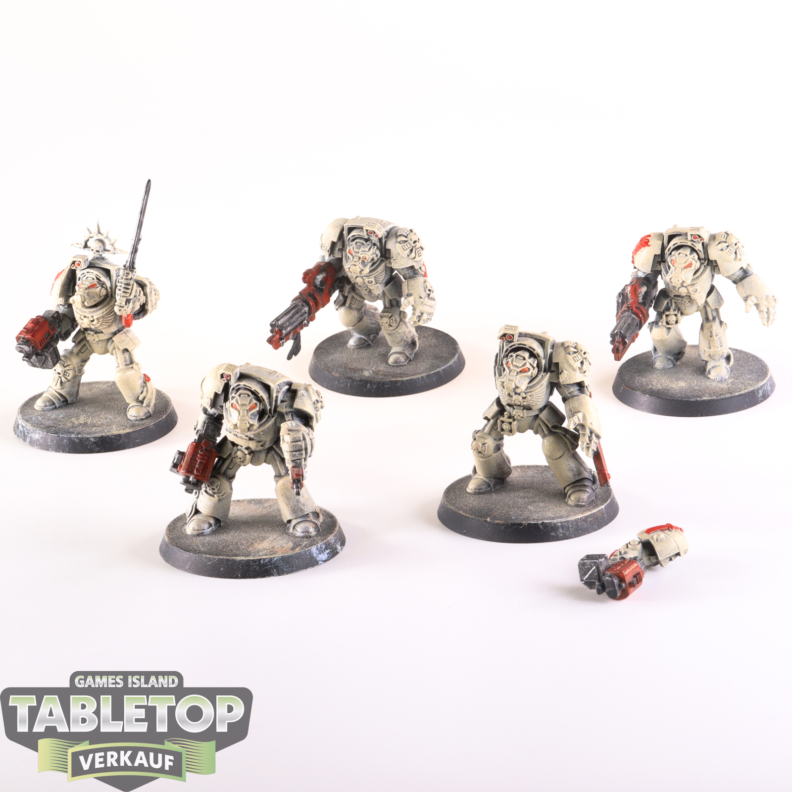 Dark Angels - 5 x Deathwing Terminator Squad - bemalt