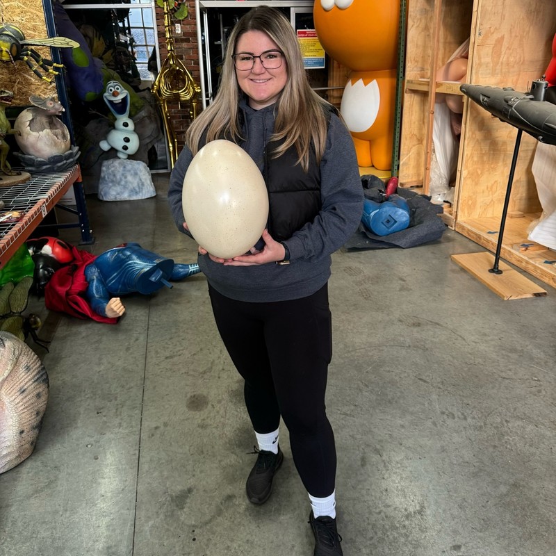 Large Sauropod Dinosaur Egg Life Size Resin Statue Prehistoric Display