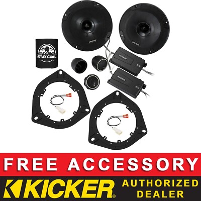 KICKER CSS654 6.5'' OEM SPEAKER REPLACEMENT FULL KIT FOR TOYOTA SEQUOIA 2003-07