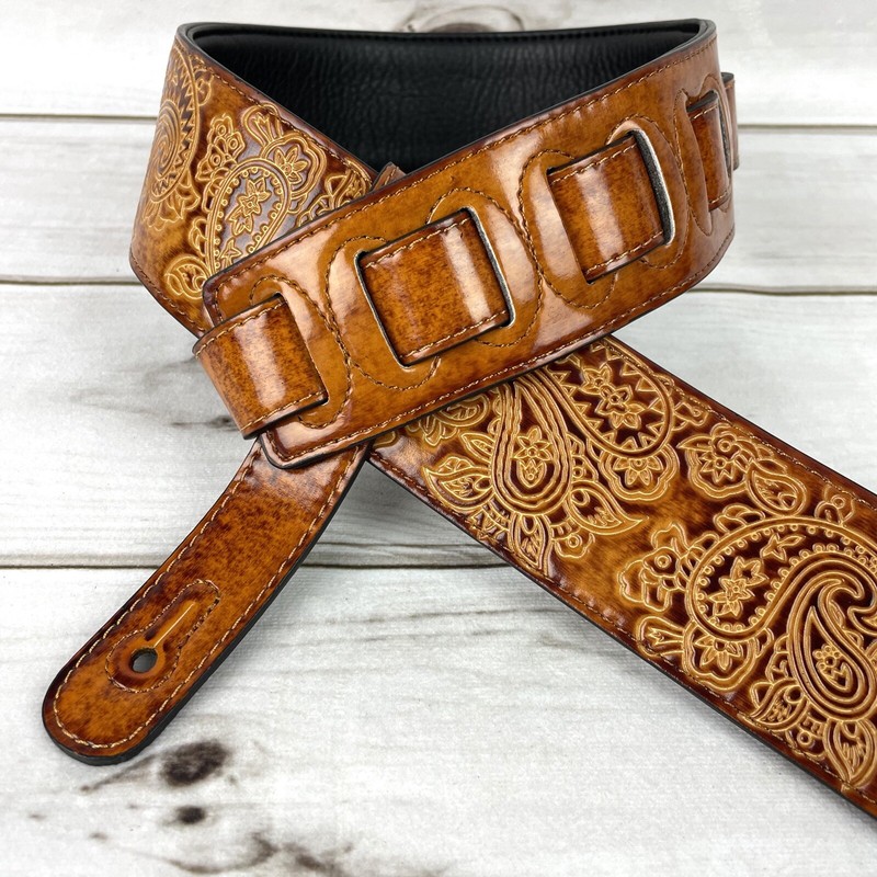 【2plan】Latin Leather Walker Walker & Williams GB-31 Latigo Tan Padded Leather Strap with