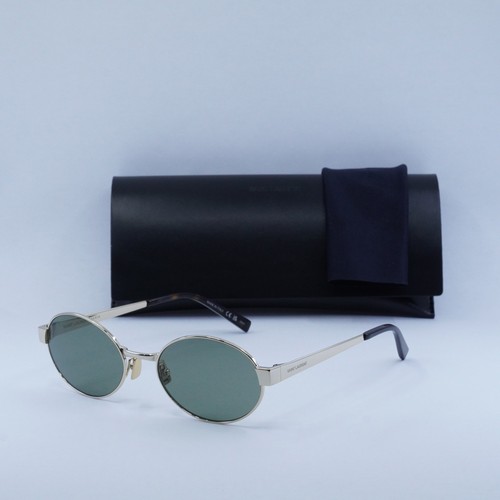 Pre-owned Saint Laurent Sl692 003 Gold/green 55-19-145 Sunglasses Authentic