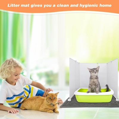 Cat Litter Box Pee Shields 6pcs Cat Litter Box Enclosure Splash Guard with La...