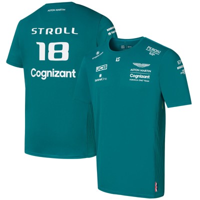 ASTON MARTIN F1 ASTON MARTIN F1 COGNIZANT 2022 OFFICIAL TEAM DRIVER T-SHIRT - LANCE STROLL MENS