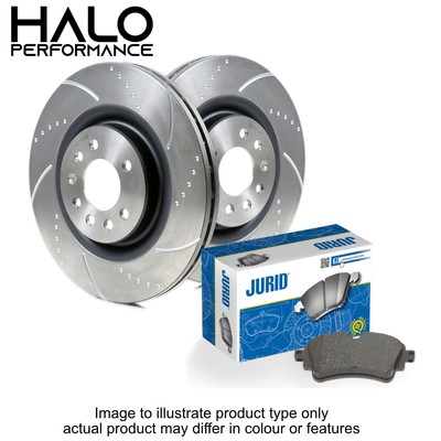 Astra H VXR Rear Grooved Brake Discs And Jurid Pads
