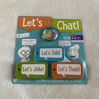 Open the Joy 3-in-1 Let's Chat Cards (Talk, Joke, Think) Learning Kids Activity