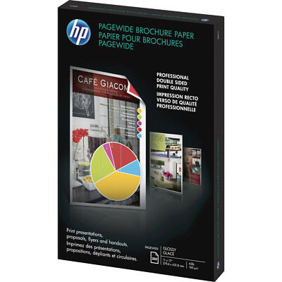 HP PageWide Glossy Double-Sided Brochure Paper 11''x17'' ~ 200/PACK 43lb Z7S66A