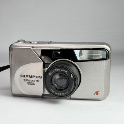Film Camera Olympus Superzoom 800S Grey Vintage 35mm Travel Point And Shoot