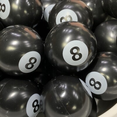 8 Ball Pool Ball 2in (49mm) PLASTIC Ball Lot (10 pcs) Rewards Party Favors