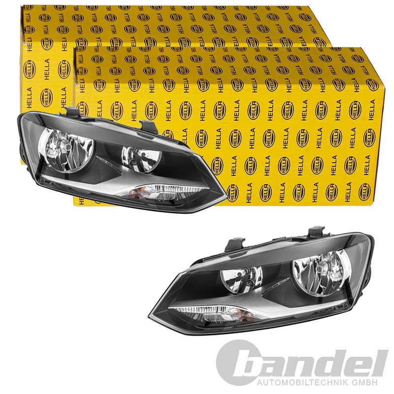 2x Hella Halogen Scheinwerfer Satz Passend FÃ¼R Vw Polo Links+Rechts