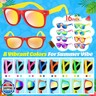 GIFTINBOX 16pack Kids Sunglasses Bulk,Kids Sunglasses Party Favor Neon Sunglasses For Kids Boys Girls Age 3-8, Perfect For Birthday ,Beach, Pool Party Favors