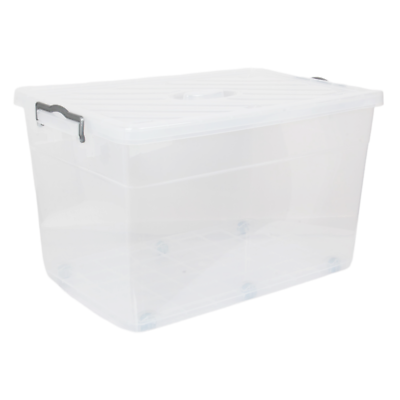 Large white storage sale boxes with lids
