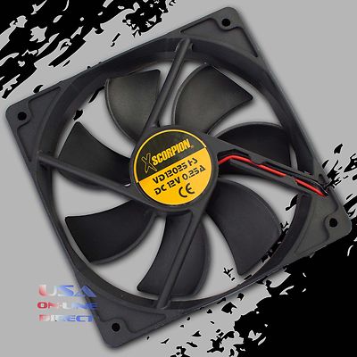 2pcs Square Rotary Cooling Fan 6'' x 1'' Slim 12Volt Marine Automotive Computer US