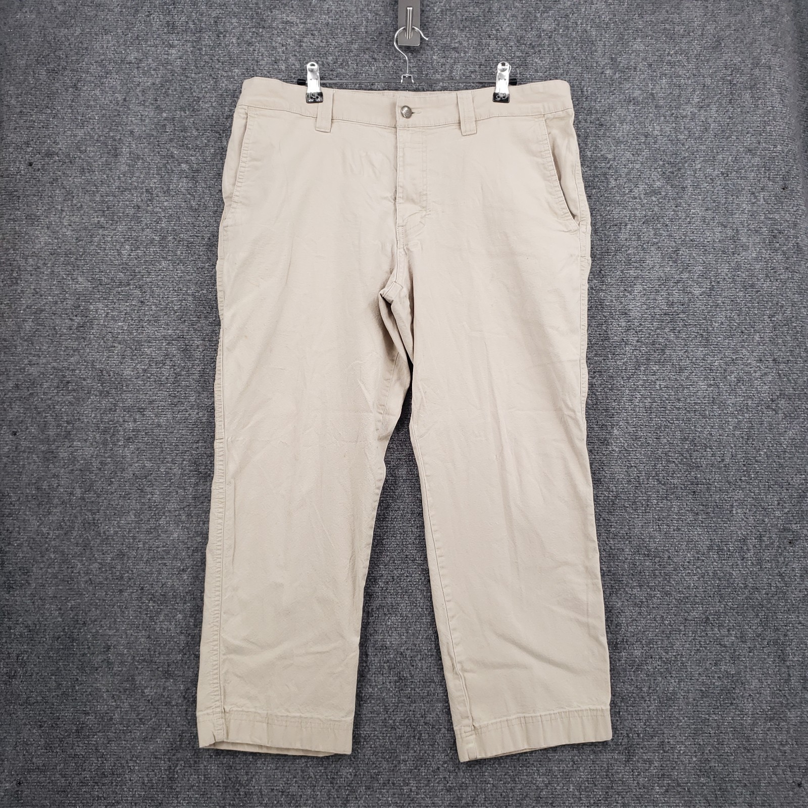 Columbia Regular Fit Chino Pants Mens 35x26 Tan Stretch Outdoor Casual Workwear
