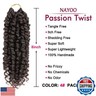 Passion Twist Hair For Kids - 8 Packs 8 Inch Passion Twist Crochet Hair For Black Women, Crochet Pretwisted Curly Hair Passion Twists Synthetic Braiding Hair Extensions(8 Inch 8 Packs, #4)