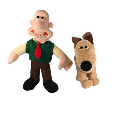 Gund 1989 Limited Edition Wallace and Gromit Set of 2 Bean Bag Plush Slight Flaw