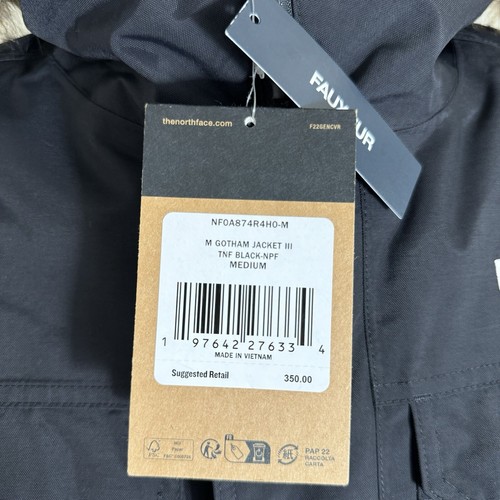 Pre-owned The North Face Men's Gotham Jacket Iii Down Waterproof Coat Tnf Black Sz M L Xl