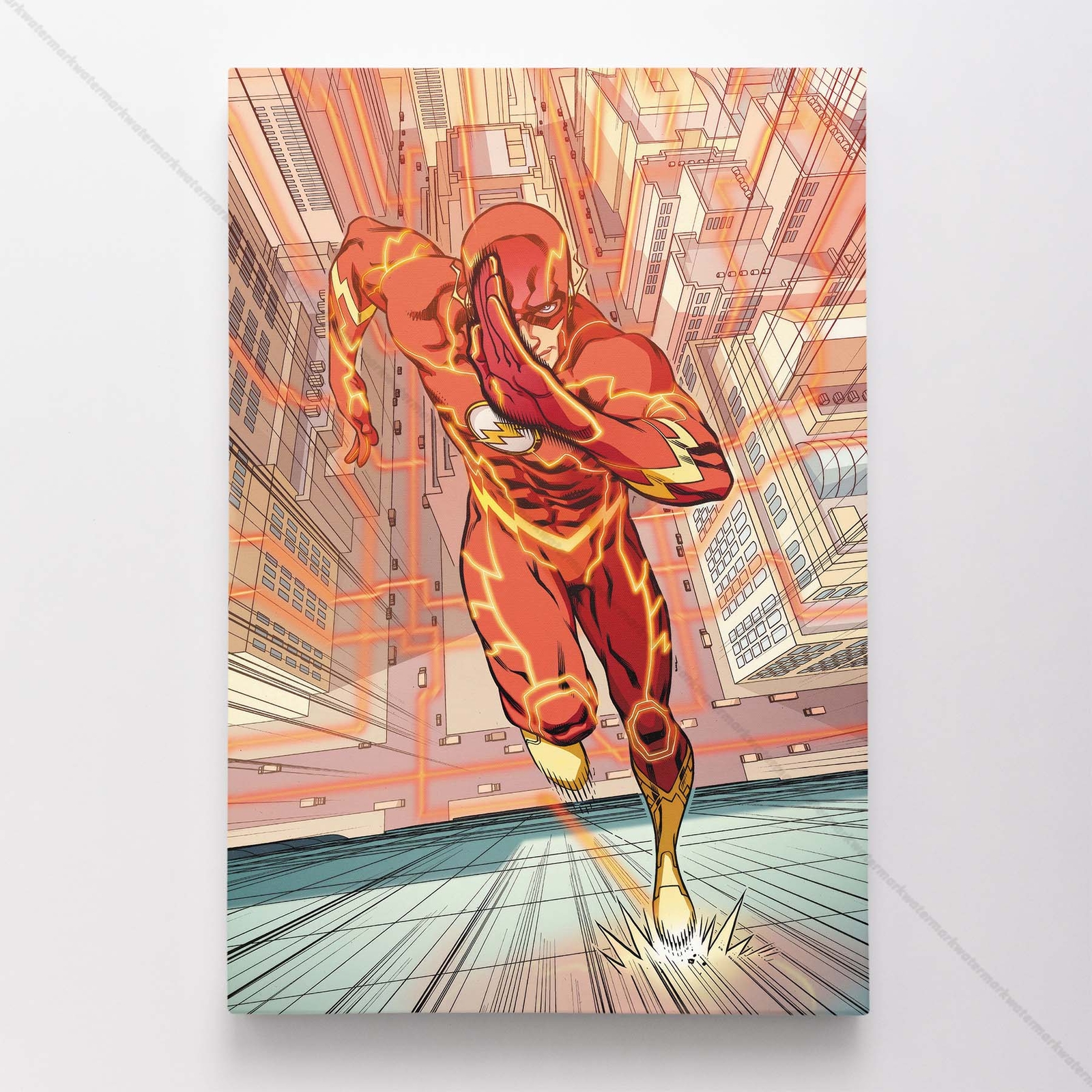 The Flash Poster Canvas DC Justice League Comic Book Cover Art Print #3162
