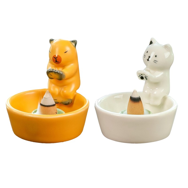 Kitten Candle Holder,Cute Grilled Cat Aromatherapy Candle Holder, Desktop Decor