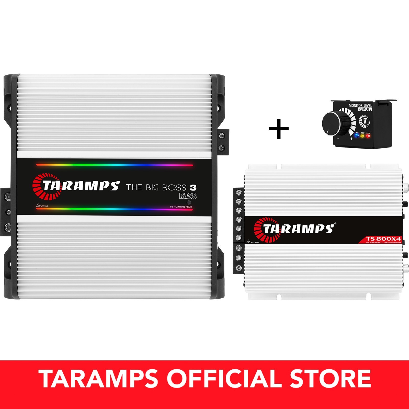 Taramps The Big Boss 3 Bass 0.5~2 OHMS 3000 Watts + TS 800X4 2