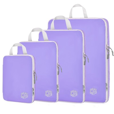 4Set Ultralight Nylon Compression Packing Cubes Expandable Packing Organizers...