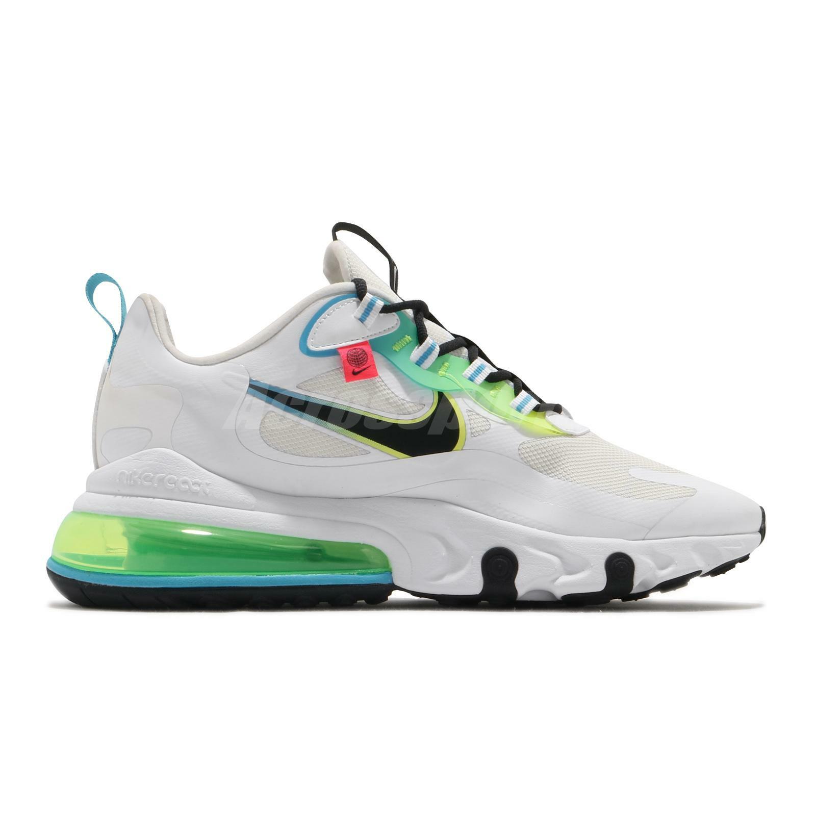 Nike Air Max 270 React WW Worldwide Pack White Blue Fury Volt Men  CK6457-100: купить с доставкой из США, цена 16 187 руб - (294687609375)