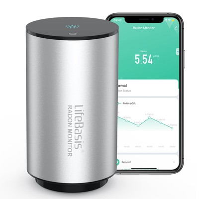 Life Basis Radon Detector for Home, Smart Radon Monitor Fast Capture of Fluct...