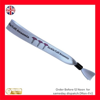 Sickle Cell Anaemia Awareness Wristband Adjustable, Durable & Washable Bracelet