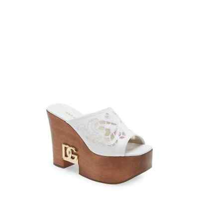 

Dolce - Gabbana Женские шлепанцы Tradizione Clog белого/белого цвета 40 евро США 10, Белый