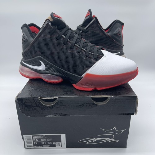 Nike Lebron 19 XIX Low 'Bred' Mens Size 9.5 Basketball
