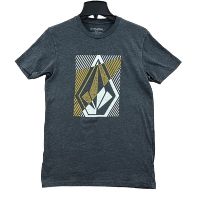 Volcom T Shirt Mens Small Gray Crewneck Logo Tee Stretch Surf Skate Vintage Y2K