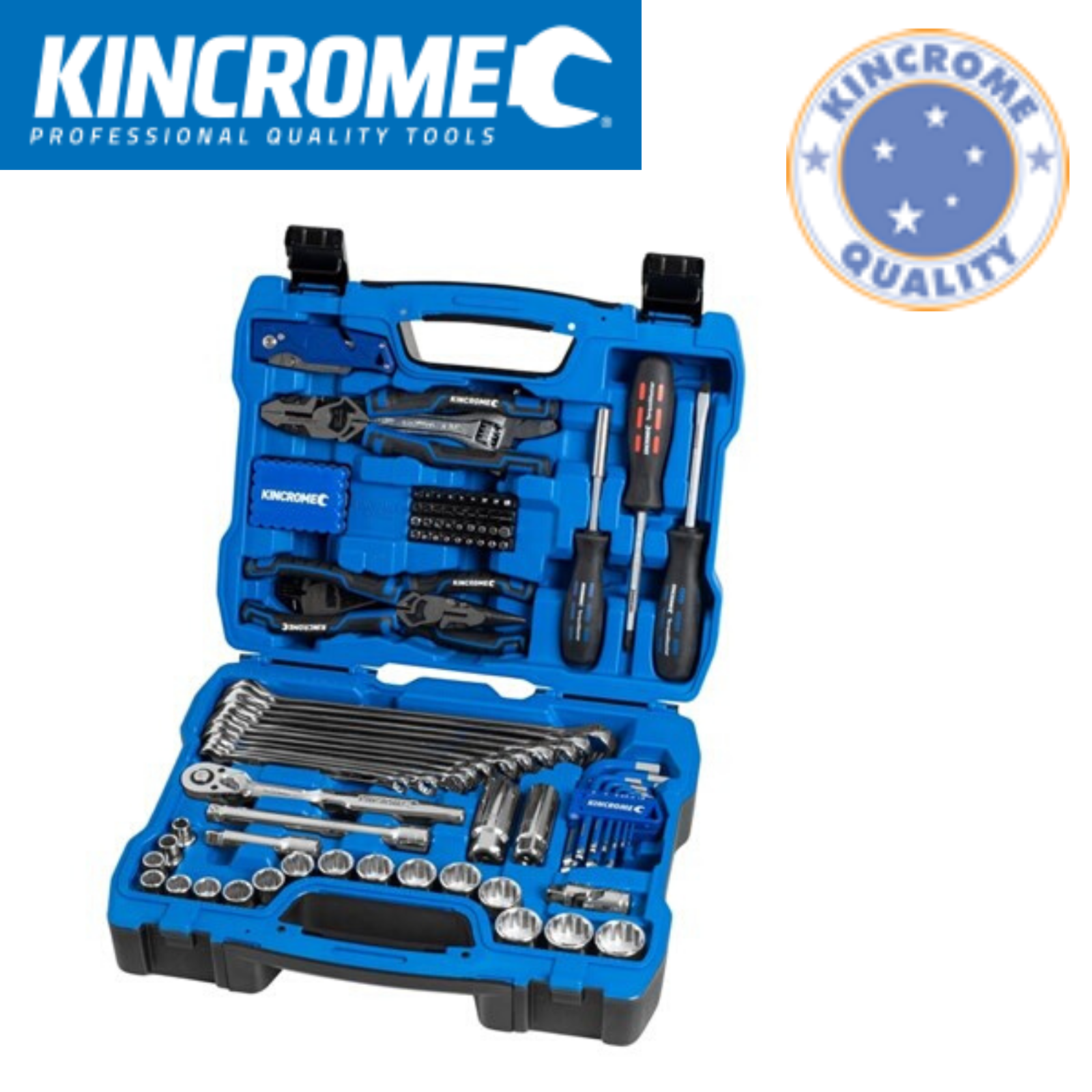 Kincrome 120 Piece 3/8 Inch Drive Metric Sockets Portable Automotive