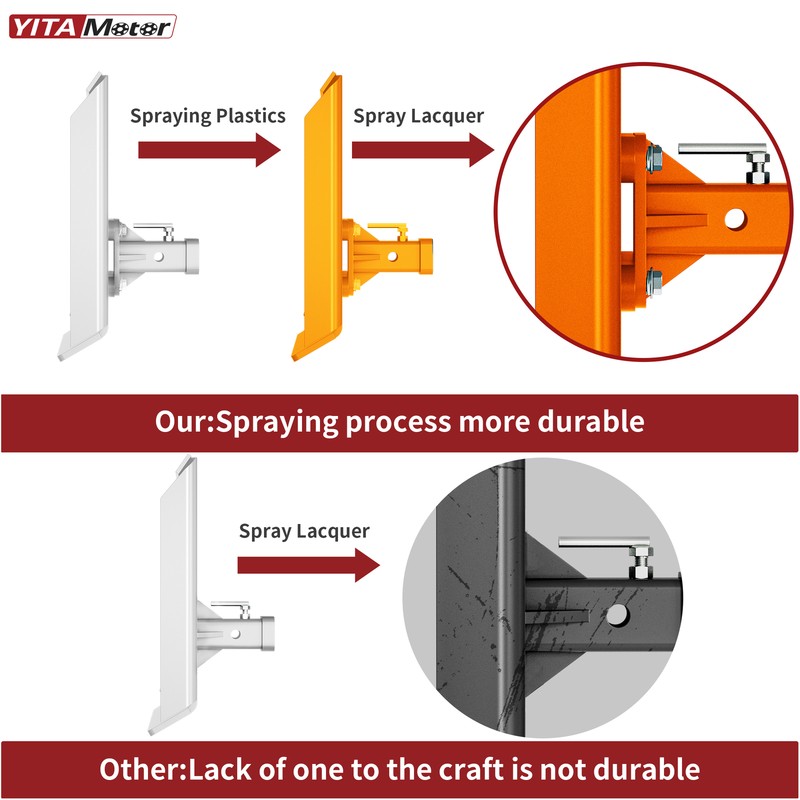 3/8" Thick Skid Steer Mount Plate Quick Attach W/ 2" Removable Hitch Orange US