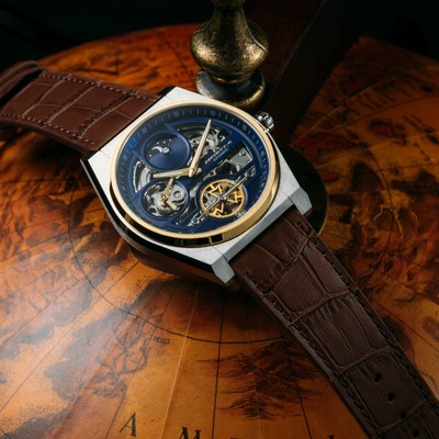 Pre-owned Archetype Rogue Automatic Silver Brown Navy
