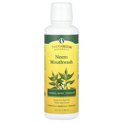 TheraNeem Naturals, Neem Mouthwash, Herbal Mint Therape, 16 fl oz (480 ml)