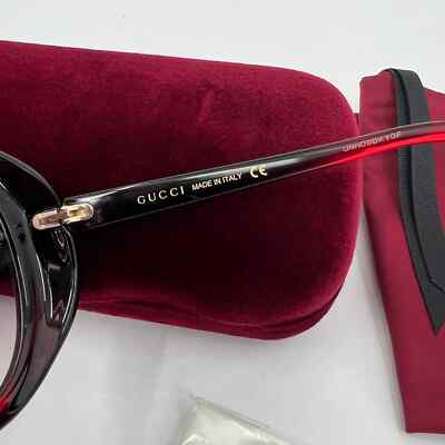 Pre-owned Gucci Gg Oversized Round Logo Sunglasses Womens Pink Black Gg0368s Retro 70s 80s In Purple