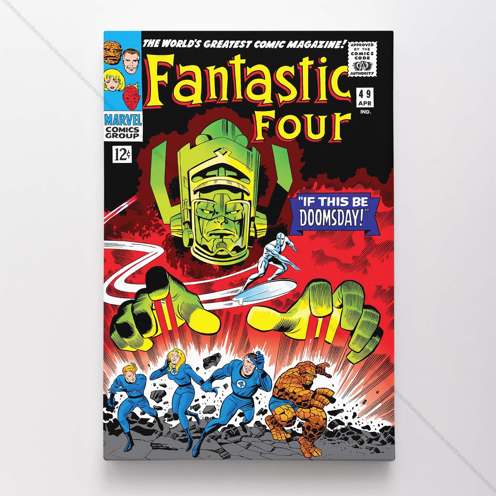Fantastic Four #49 Poster Canvas F4 Marvel Comic Book Art Print
