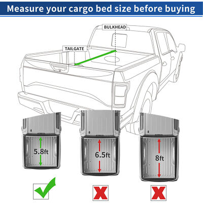 Truck Bed Mat for 2019-2024 Chevrolet Silverado/GMC Sierra 1500 5.8ft Short Bed!