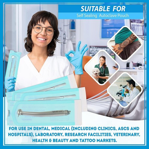 200pcs Dental Self-Sealing Sterilization Pouch Bags for Instrument Self-Seal Bag