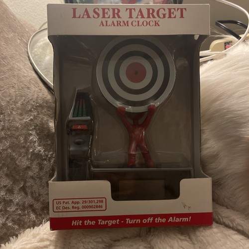 New Island Dogs Laser Target Alarm Clock Digital White Black Red