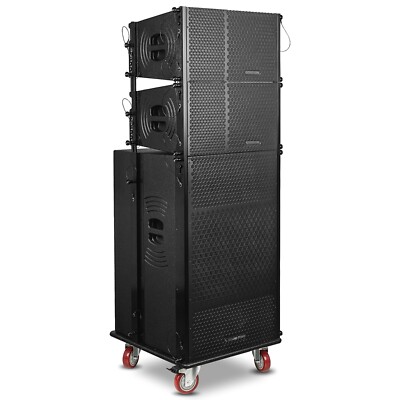 Sound Town Line Array Set, Dual 15'' Sub, 2 x 10'' Speakers, Board ZS-215SP110PX2C