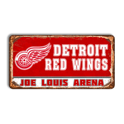 Metal sign Detroit Red Wings vintage Detroit Red Wings home stadium sign